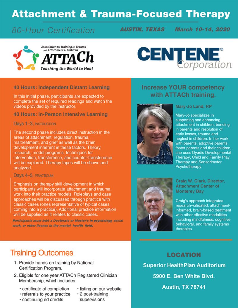 Attachment and TraumaFocused Therapy Austin, Texas MaryJo Land, RP